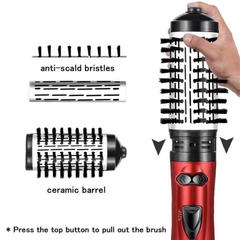 跨境冷风三合一热风梳吹风梳新款多功能电动直发器美发自动卷发棒