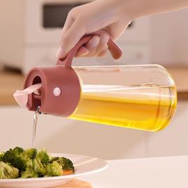 自动翻盖调味瓶酱油瓶，油壶hoke厨房用玻璃壶550ml