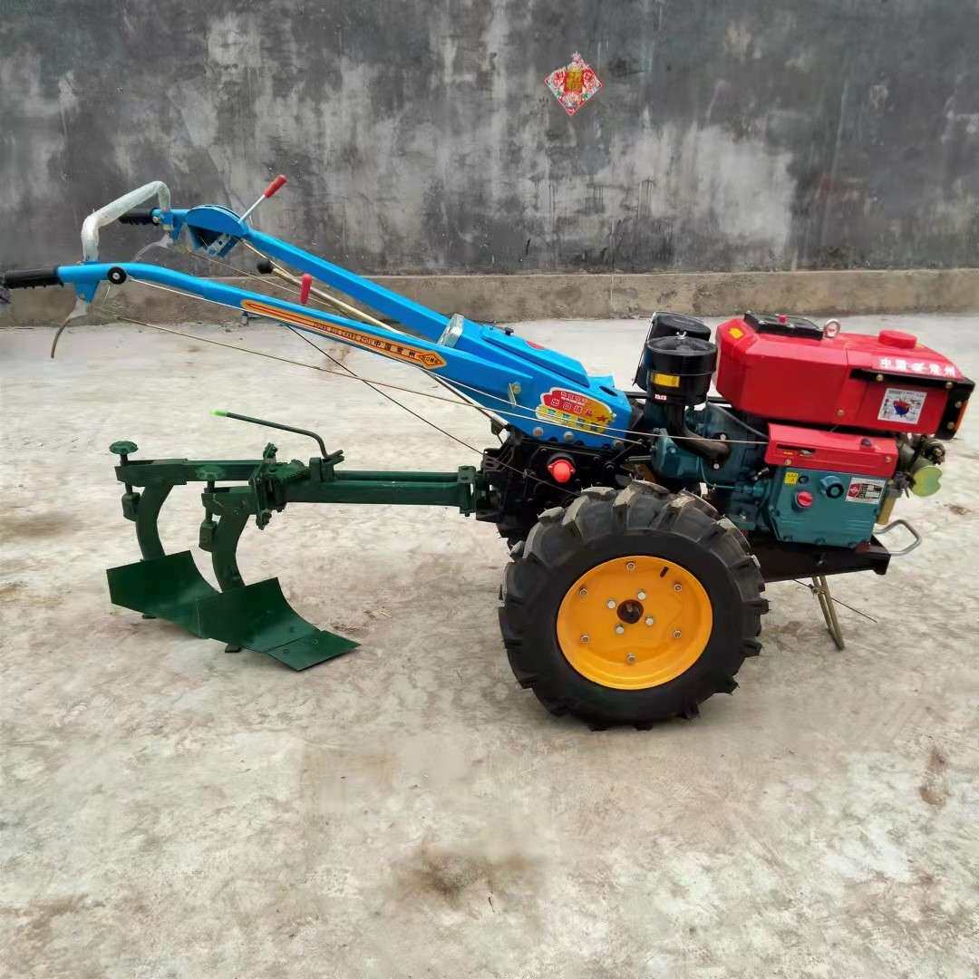 12马力小型手扶开沟机 单缸柴油机水旱两用手扶拖拉机