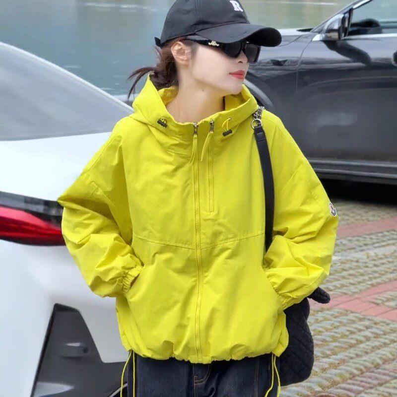 法国Rouje Moaks双拉链冲锋衣外套女短款2025宽松显瘦小个子上衣