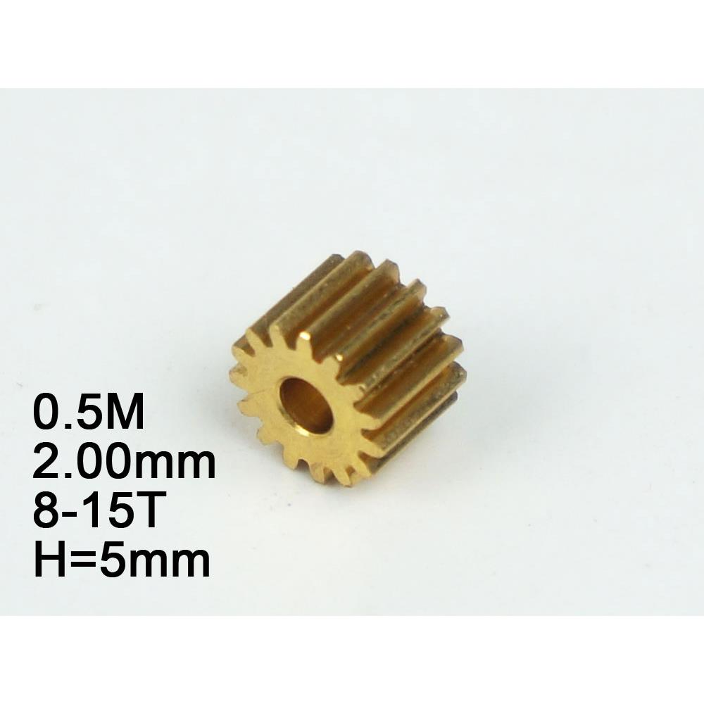 RC模型金属小齿轮0.5M模数2mm(孔径)船车飞机8T到15T圆柱直齿轮