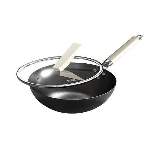 生活炒锅家用铝合金炒菜宣言平底锅不粘锅已涂层无开锅轻量专用钛