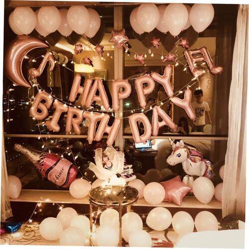 Adult happy birthday party decoration balloons female