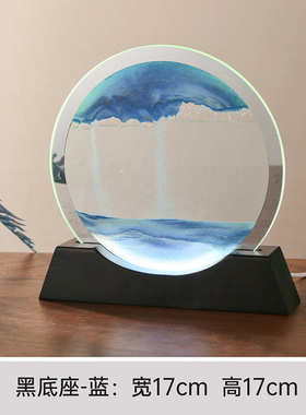 厂家直销创意跨境爆款3D流沙画小夜灯摆件动态沙漏灯立体解压台灯