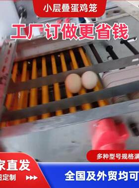 层叠蛋鸡笼鸡笼全自动厂家捡蛋喂料清粪热镀锌丝可安装三四层