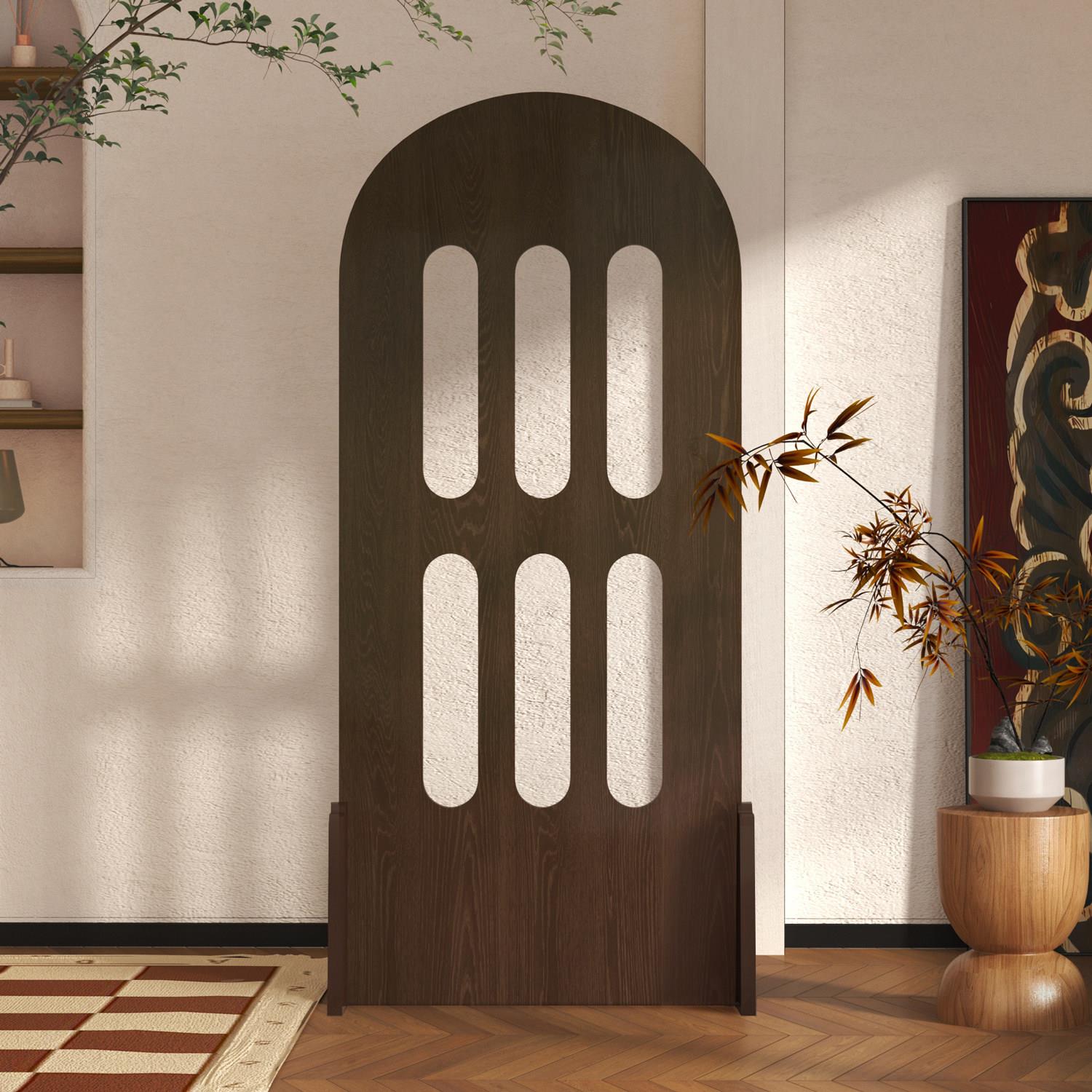 法式中古屏风隔断客厅入户玄关移动座屏装饰商场现代简约遮挡格挡