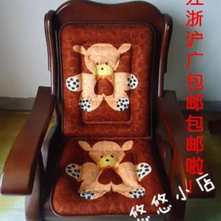 单人座三人实木沙发垫防滑加厚海绵红木沙发坐垫带靠Y背连身木椅