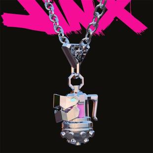 英雄联盟双城之战jinx金克丝嚼嚼项链时尚设计小众高级感时尚吊坠