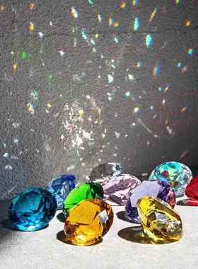 厂家水晶钻石工艺品创意家居桌面摆件装饰品透明彩色水晶钻石定制