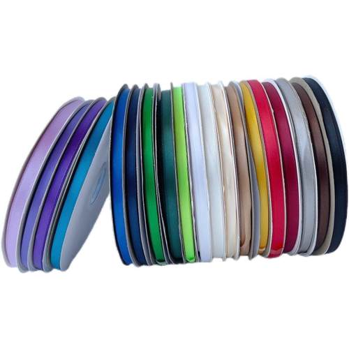 6mm涤纶带加密缎带手工DIY发饰蝴蝶结彩带书签服饰丝带织带绸带