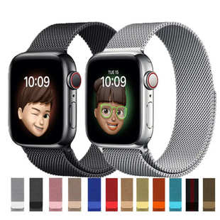適用蘋果手表applewatch米蘭尼斯iwatch5678金屬SE七八代表帶廠家