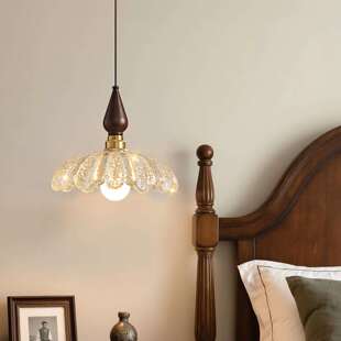 法式 中线古风吊床卧室头吊灯复470古创意花瓣可调节升降餐厅吧台