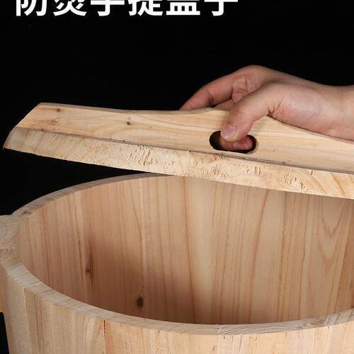 香杉木蒸饭木桶家用老式甑子商用蒸糯米饭木蒸子大小号木蒸笼饭桶