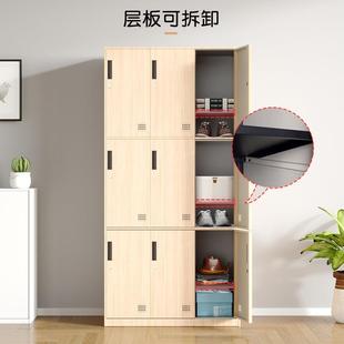 浅木纹色更 GYG衣柜钢制工浴室换间员工多衣门换柜衣学生宿舍储物