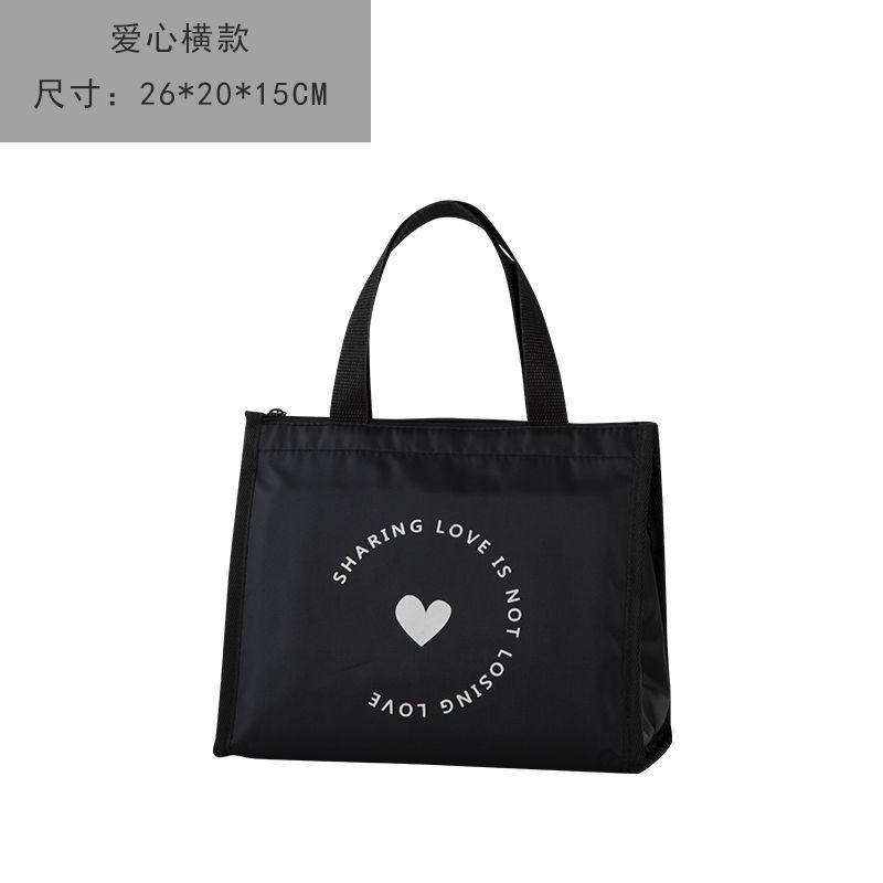 防水加厚饭盒袋铝箔保温袋帆布带饭菜便当包保暖冷藏上班手提袋M