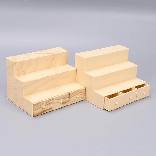 微缩梯形架子收纳超市迷你货架娃屋dollhouse模型过家家摆件玩具