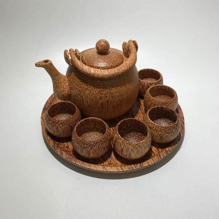 椰子木茶杯木质茶具套原木茶杯壶椰树椰壳工艺品特色旅游工艺品