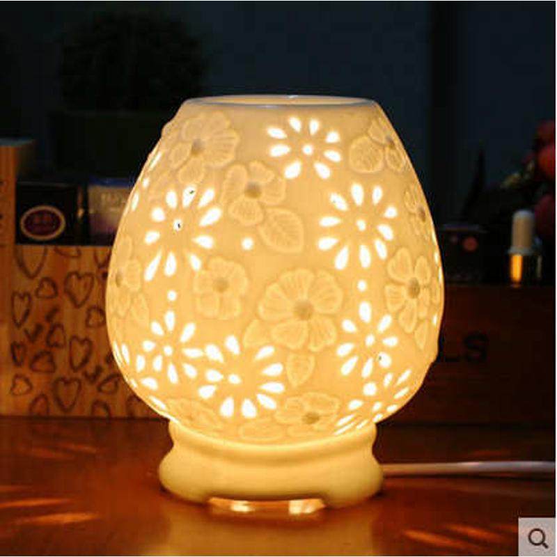 插电陶瓷卧室小夜灯 香薰灯 熏香炉 手工镂空 陶瓷工艺品现货,特色手工艺,其他特色工艺品,淘宝优惠券,粉丝福利购,淘宝优惠卷