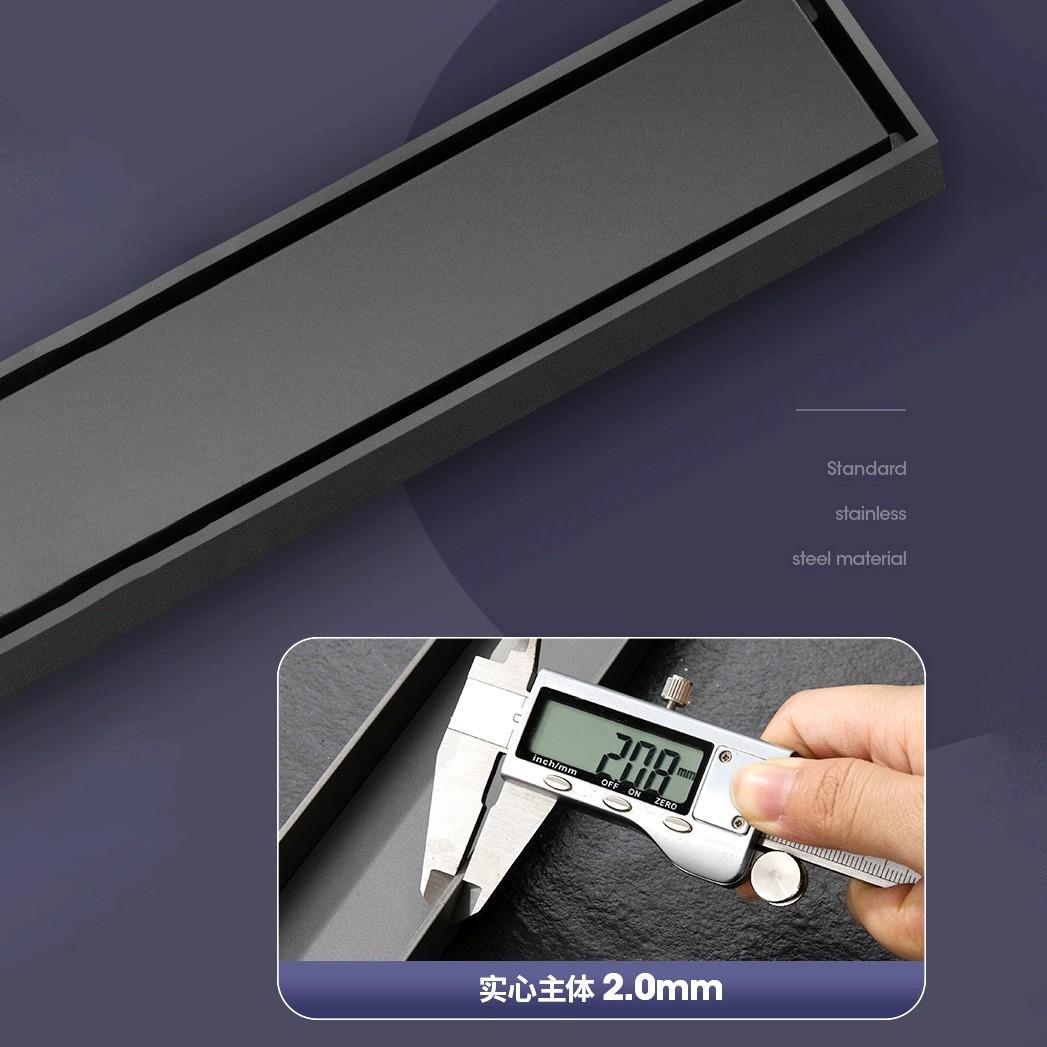 极窄隐形地漏可镶砖全铜芯长条侧排 淋浴间户外庭院线型304排水槽