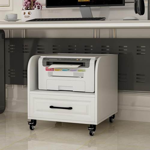 包邮桌下打印机置物架环保刨花板抽屉移动办公文件柜静音滑道收纳