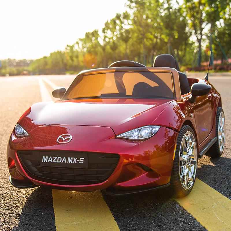 正品马自达儿童电动车小宝孩遥控玩具汽车可坐人宝四轮跑车周岁婴