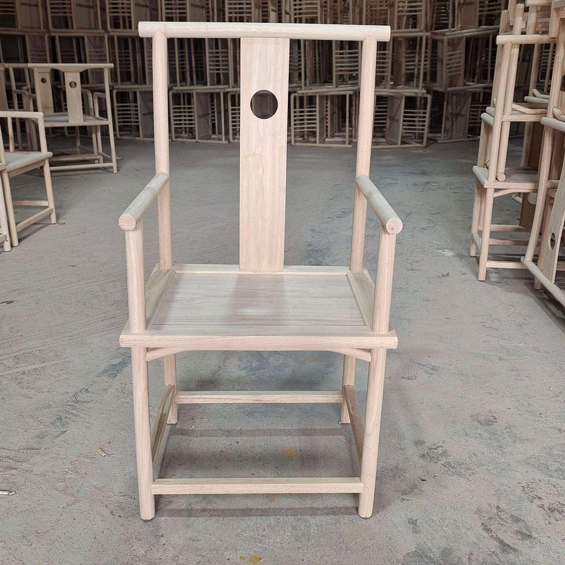 新中室式实SM008椅子办公酒店茶茶楼太师椅木圈椅椅客厅茶桌家具