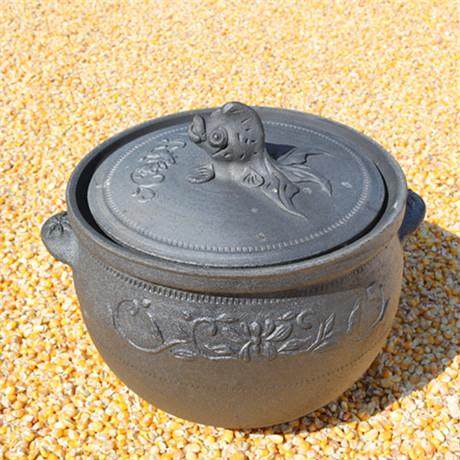 正品传统砂祥鱼土锅 荥经黑砂锅 石鱼 煲汤炖汤锅 陶锅 砂器 大沙