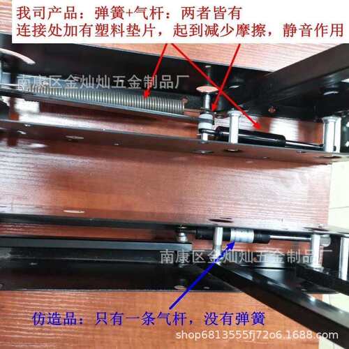 多功能缓冲液压茶几升降器升降折叠两用联动家具支架餐桌五金配件