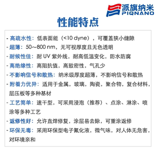 带荧光电子涂层剂NEC2700电路板防水疏水防潮防盐雾氧化 派旗纳米