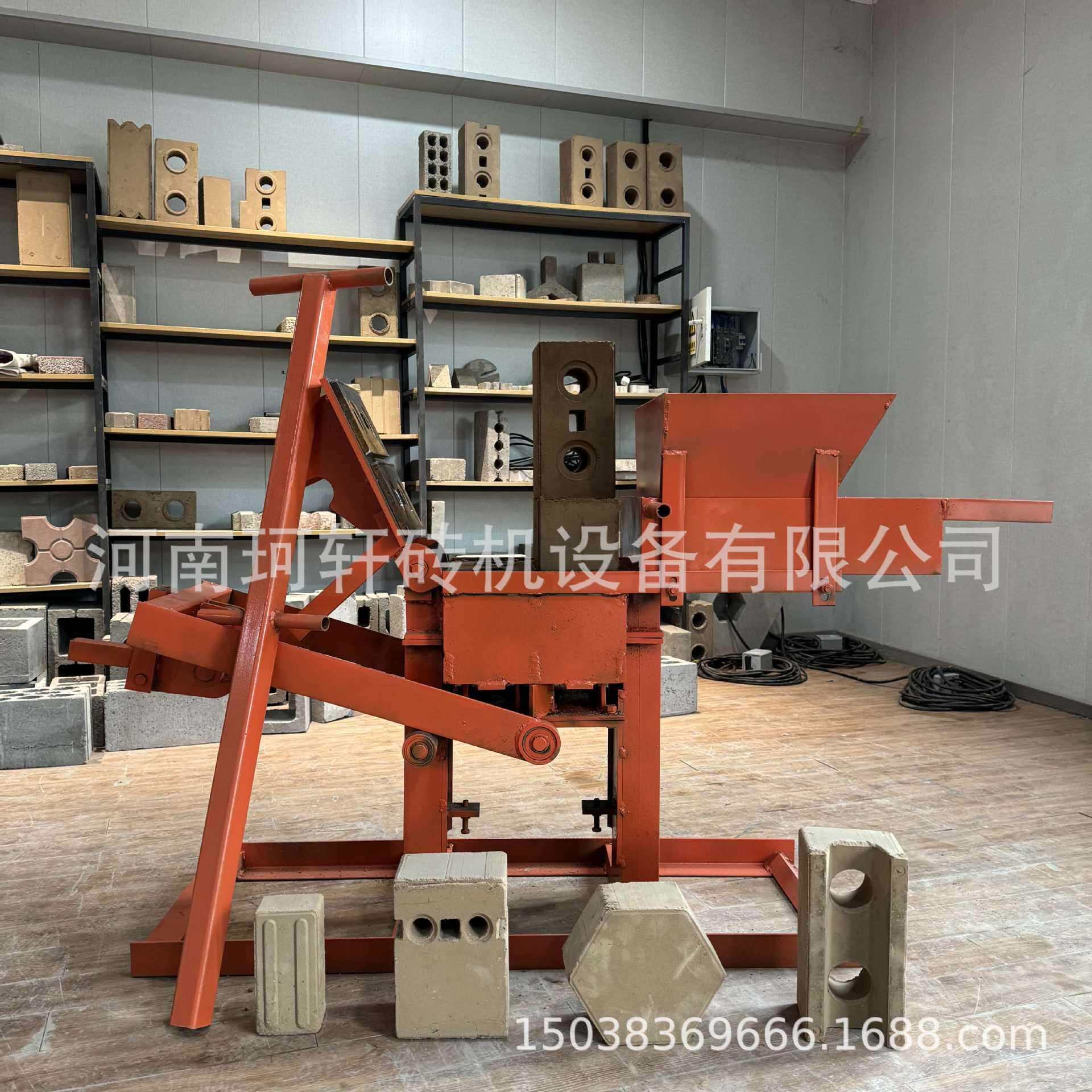 出口非洲的手动黏土砖机 空心制砖机杠杆原理制土机