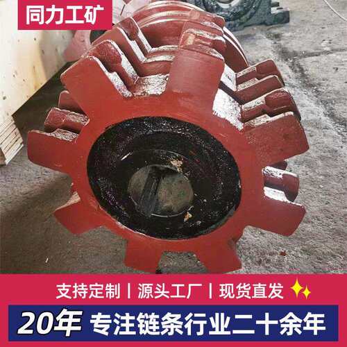 工业链轮输送设备配件矿用链轮链条窝轮提升机输送机重型双排齿轮