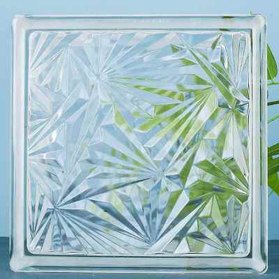 超白玻璃砖水晶砖隔断墙砖冰晶纹透明隔断墙屏风彩色水晶砖