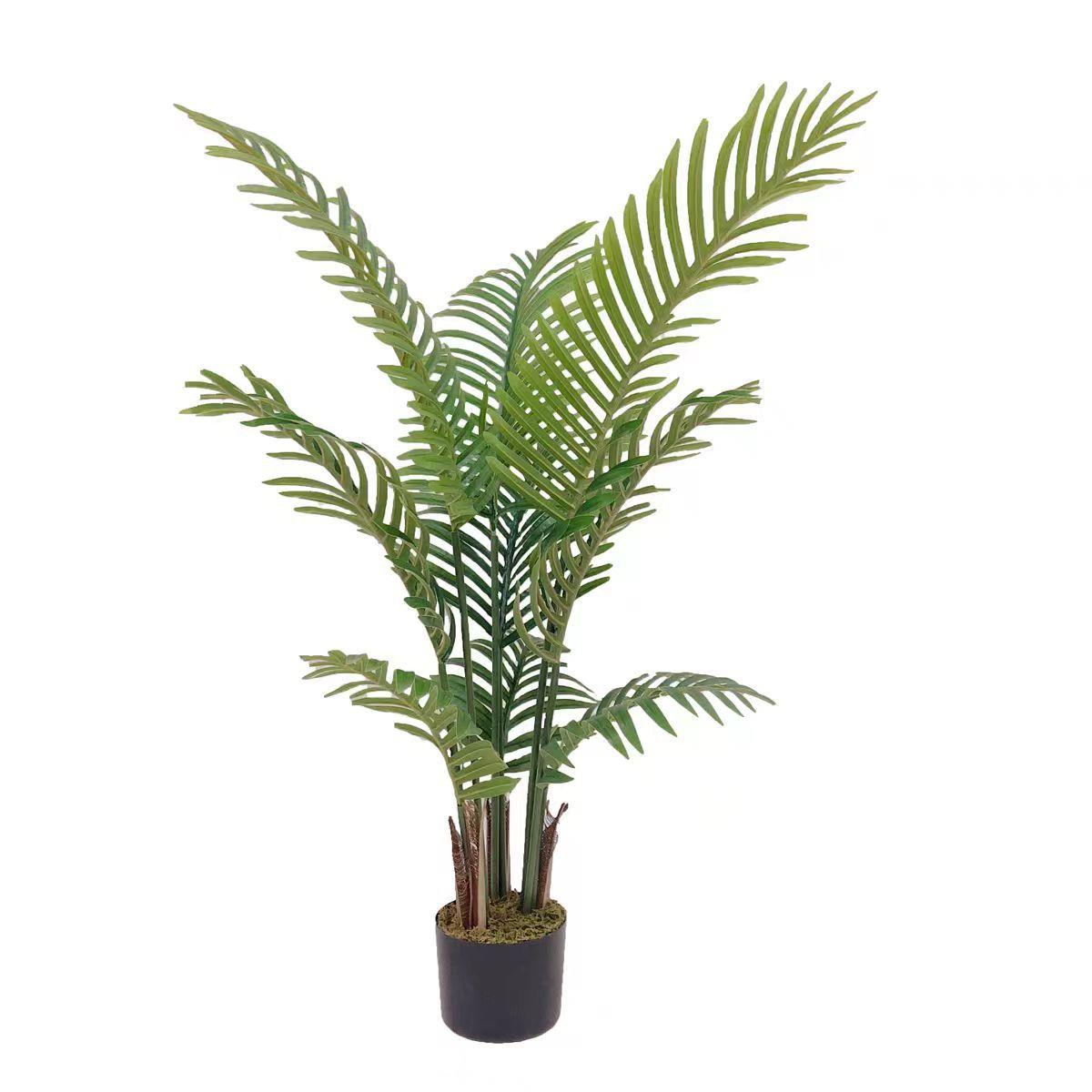 北欧仿真散尾葵家居装饰绿植室内盆景植物盆栽落地摆件造景橱窗