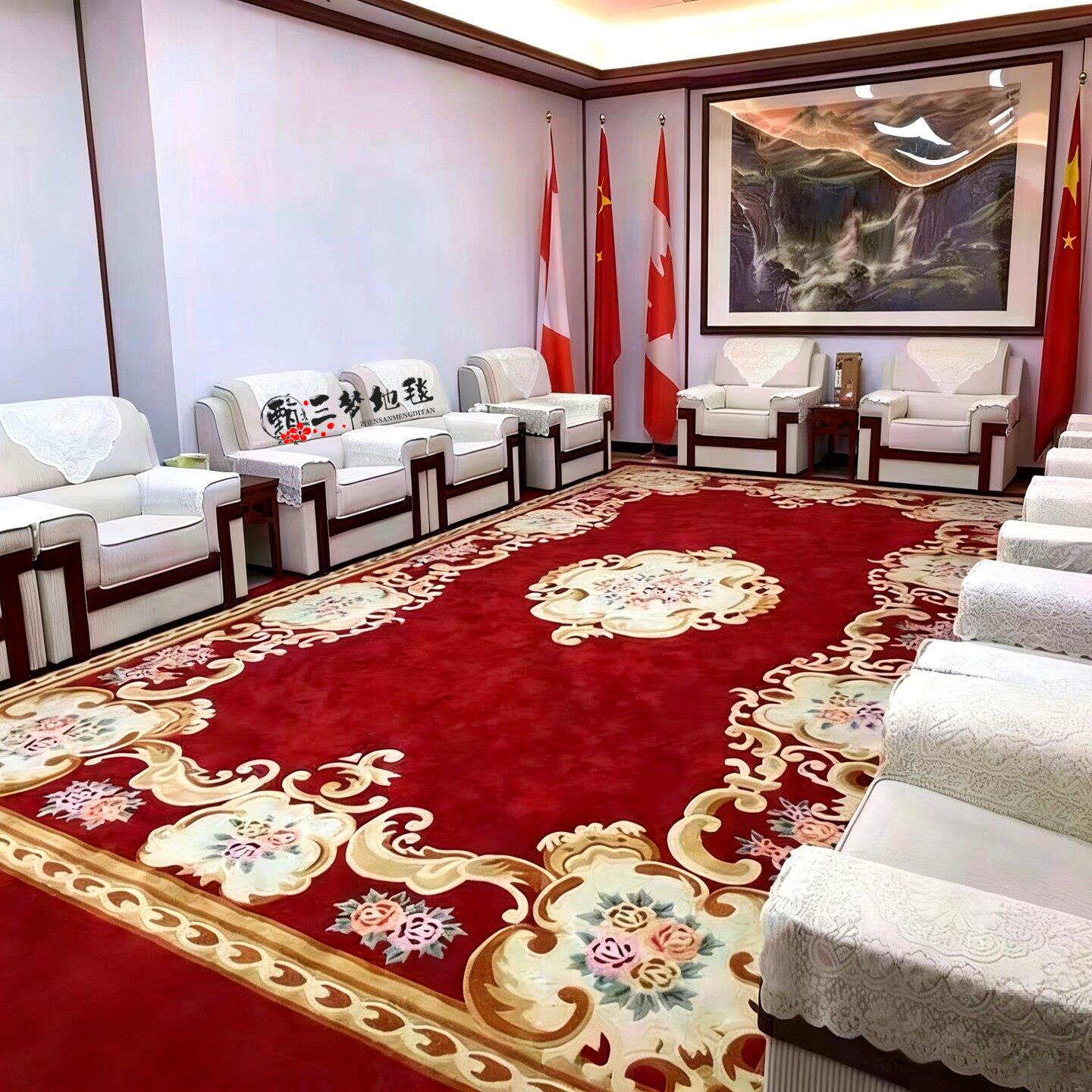 商务用政府国企会议室贵宾接待室地毯办公羊毛压克力纤维大面积满