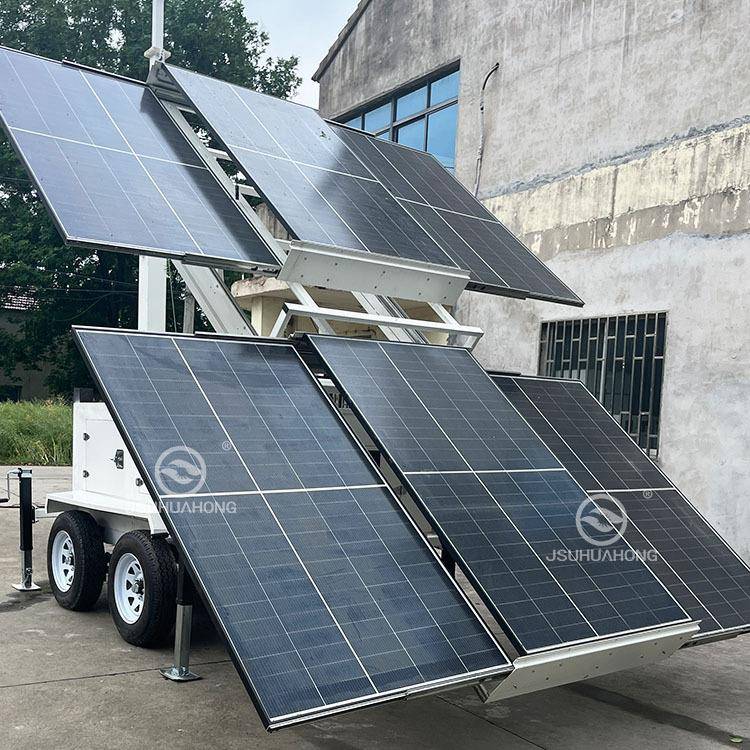太阳能大型双轴拖车照明灯塔Solarenergymobilitylighttowers