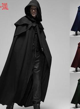 Halloween party men long Cape cosplay 万圣节披风长袍斗篷男