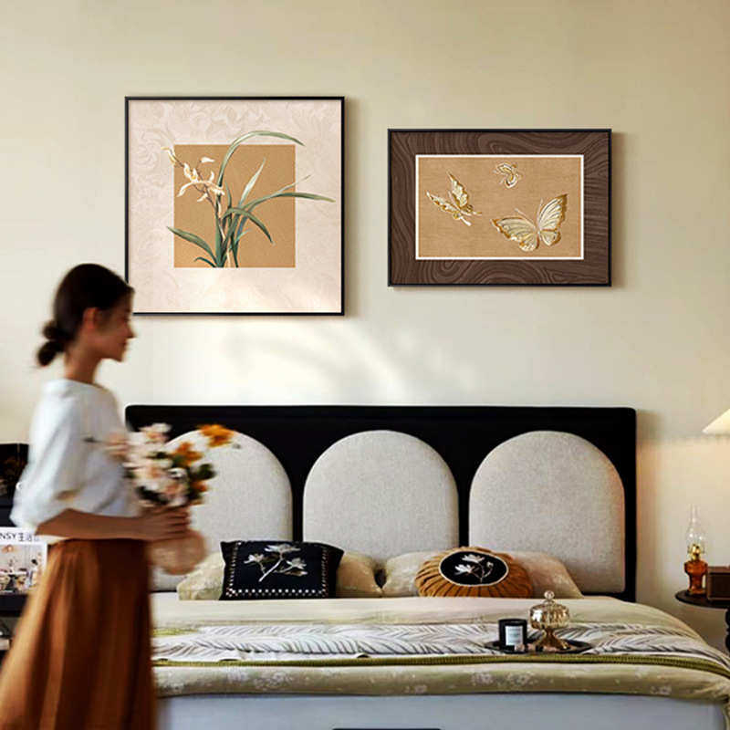 宋代美学卧室床头装饰画中古风复古主卧房间客厅沙发背景墙上挂画,家居饰品,现代装饰画,淘宝优惠券,粉丝福利购,淘宝优惠卷