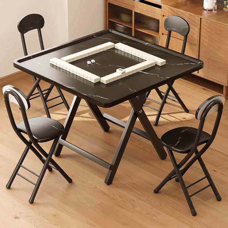 折叠桌餐桌两用型家用小型手搓棋牌麻将桌简易吃饭桌子方形麻雀台