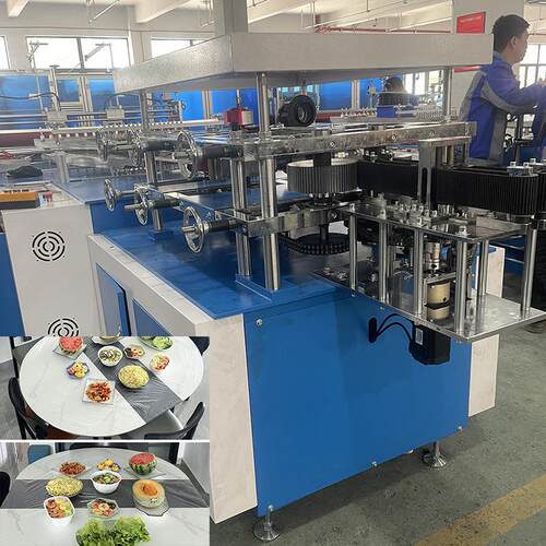 一次性塑料束口桌布机全自动饭店收口桌布机器圆桌松紧口桌布套机