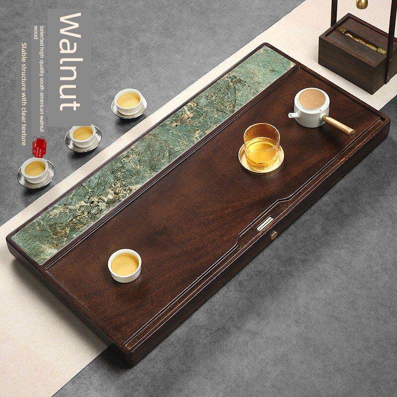 高端核桃茶盘天然实木2025新风格家居客厅简约中式茶几套装