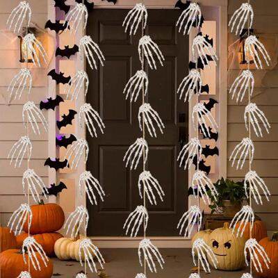 Halloween party decorations hang scary hand bones万圣horror