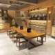 工业风实木餐桌餐厅酒庄铁艺复古简约办公长桌餐桌椅组合复古工业