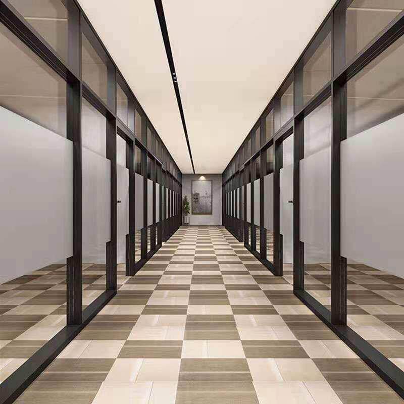 办公室玻璃隔断隔音墙双层玻璃铝合金百叶磨砂钢化玻璃间隔