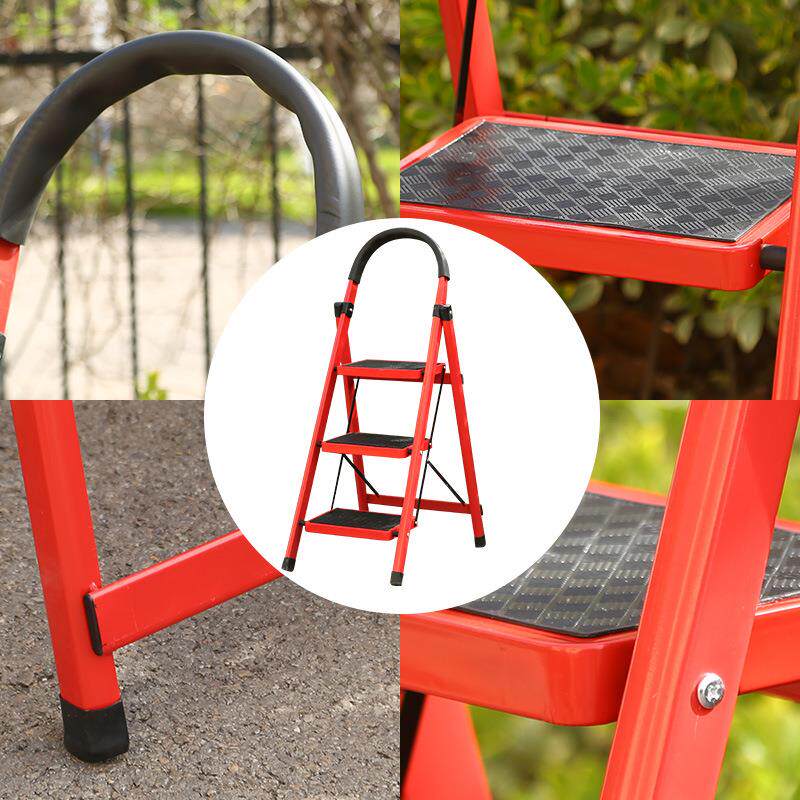 梯子厚家用折叠收梯加人梯楼梯伸缩梯登高多功能家用铁踏室字内外