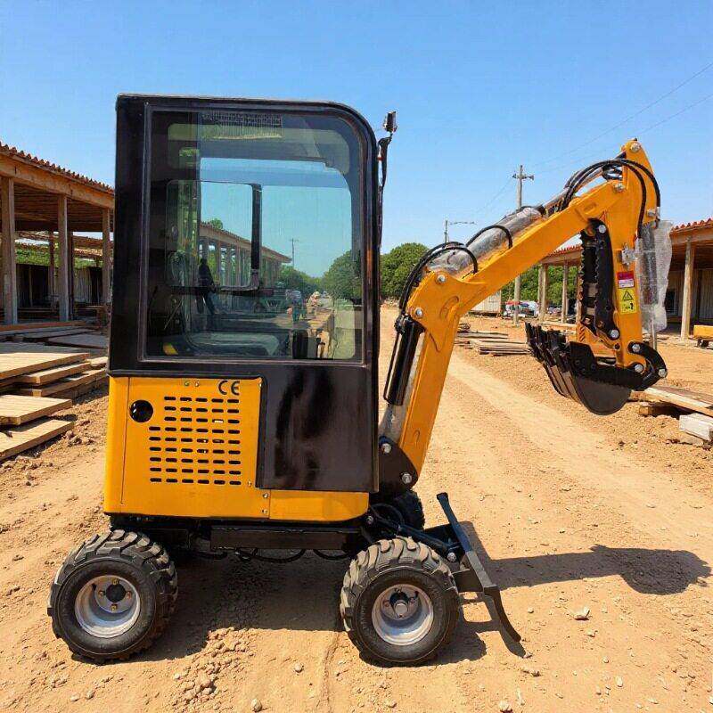 源头厂家10型迷你轮式挖掘机市政工程小型挖沟机管道抢修小挖机