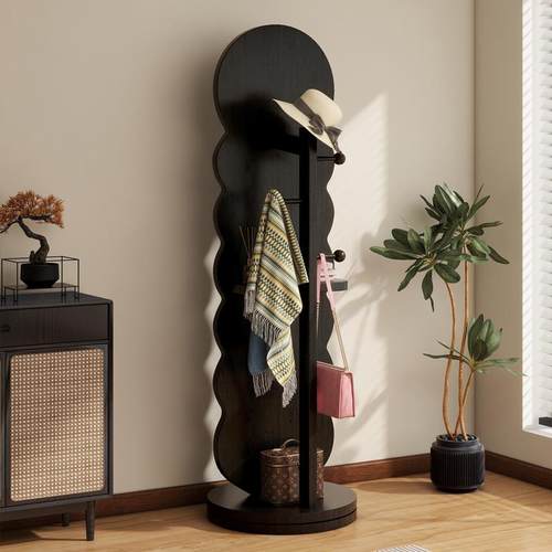 旋转穿衣镜用全落地镜家卧室波浪旋转挂衣帽架子一身体立式可镜旋