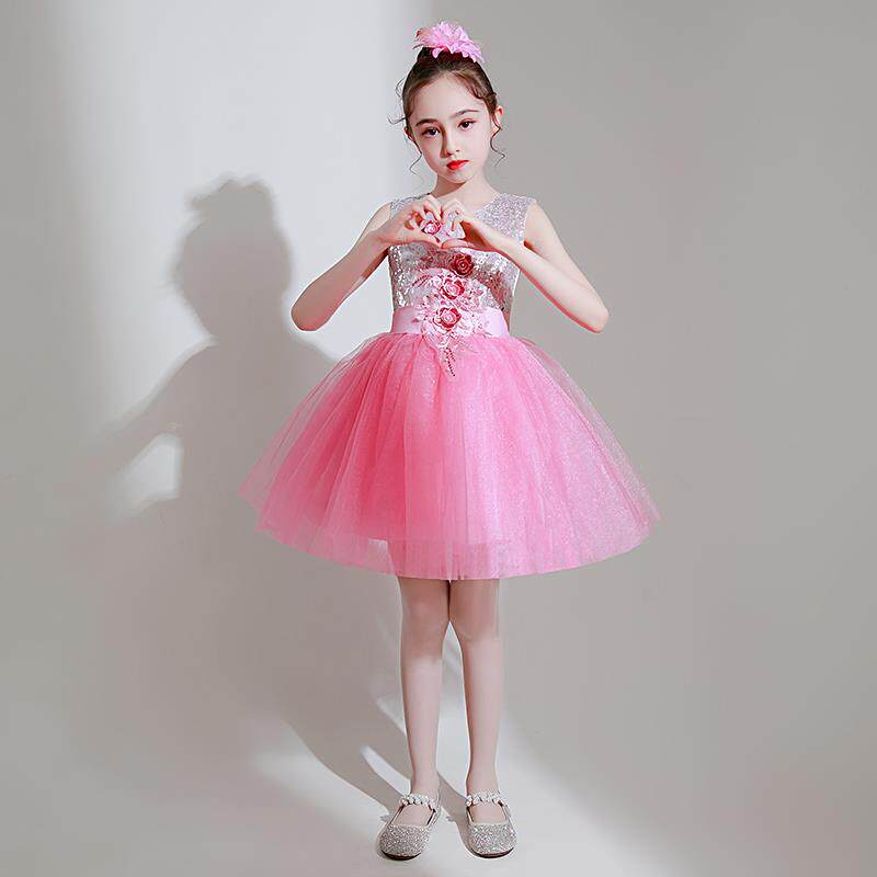 正品十一儿童合唱演出服夏男中学生孩亮片舞蹈幼儿园背带裤服表演