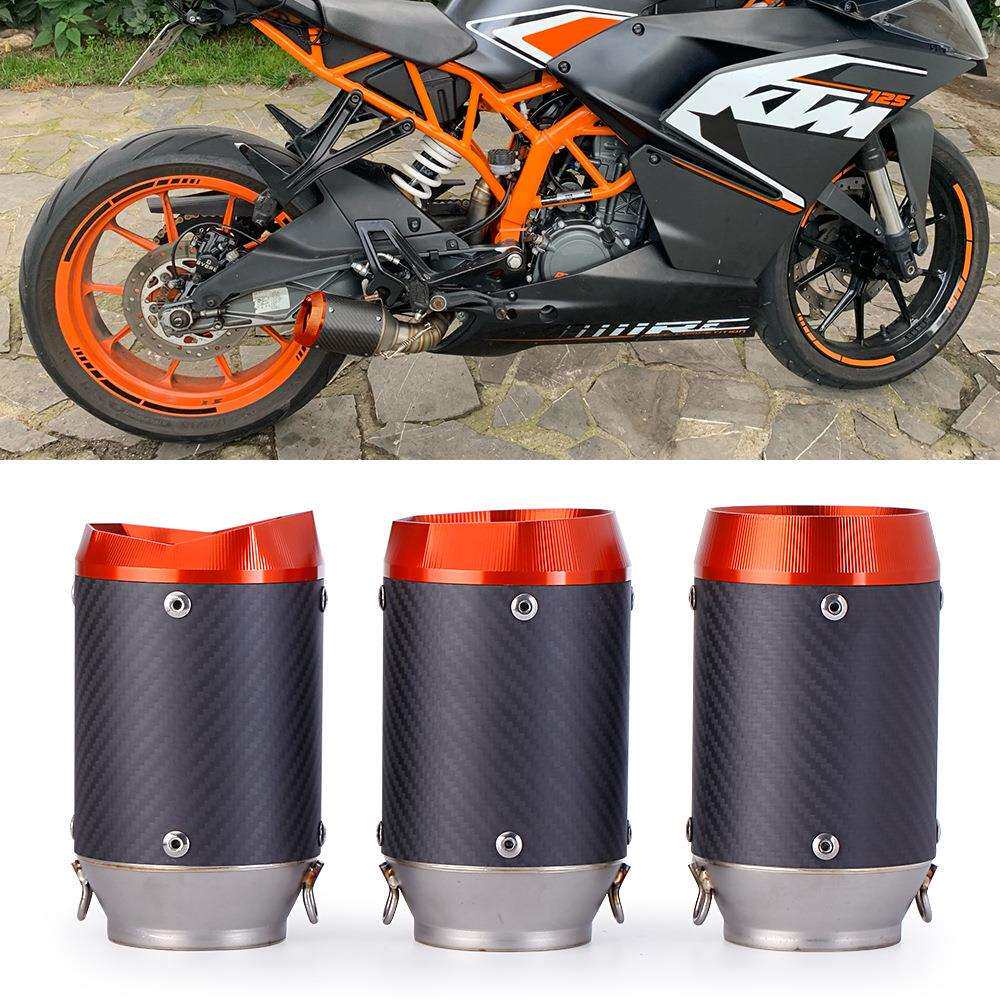 机车通用排气改装 AR橘盖系列 NINJA300 DUKE R3 碳纤尾段排气管