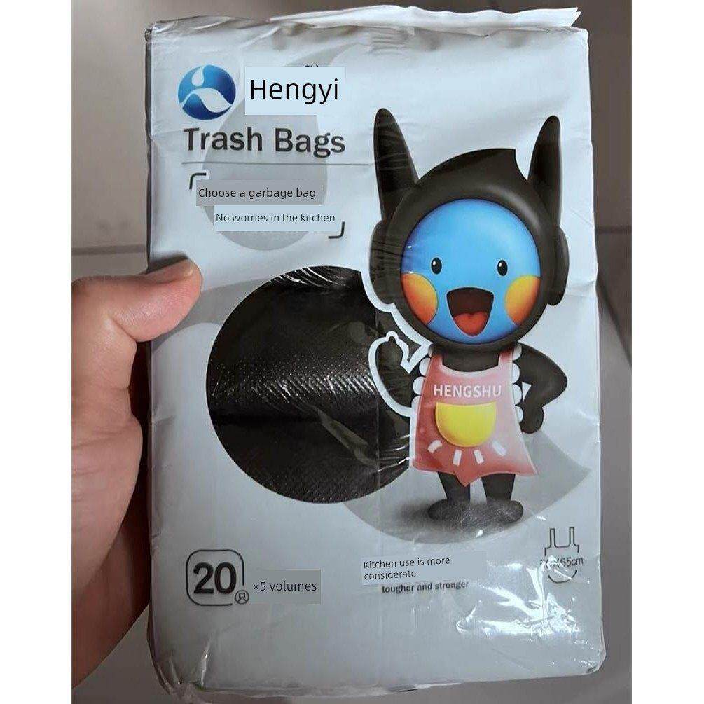 张记垃圾袋手提式加厚黑色背心袋家用厨房拉圾袋一次性塑料袋大号