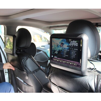 屏汽9917车后排外挂式头枕显示器AV9寸高车载液晶中控两路视清频